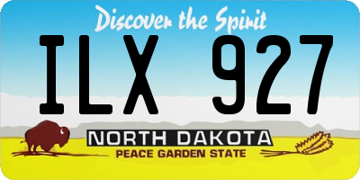 ND license plate ILX927