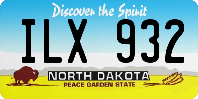 ND license plate ILX932