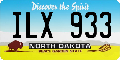 ND license plate ILX933