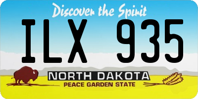 ND license plate ILX935