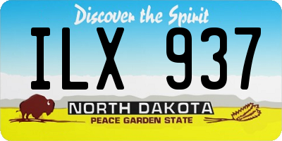 ND license plate ILX937