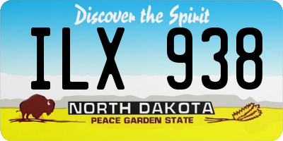 ND license plate ILX938