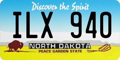 ND license plate ILX940