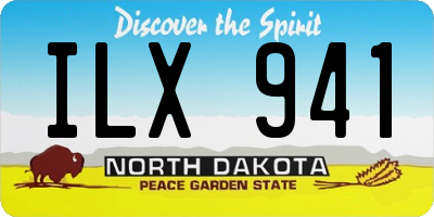 ND license plate ILX941