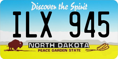 ND license plate ILX945
