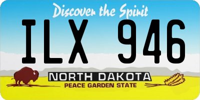 ND license plate ILX946