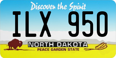 ND license plate ILX950