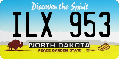 ND license plate ILX953