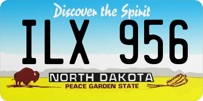 ND license plate ILX956
