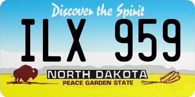 ND license plate ILX959