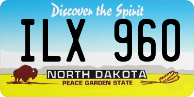 ND license plate ILX960