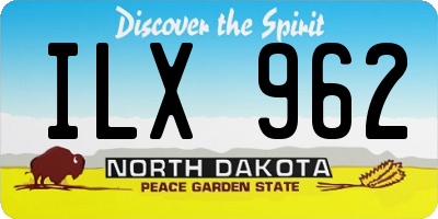 ND license plate ILX962