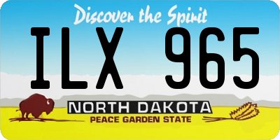ND license plate ILX965