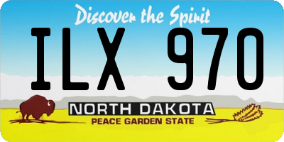 ND license plate ILX970