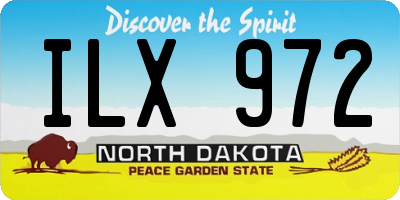 ND license plate ILX972