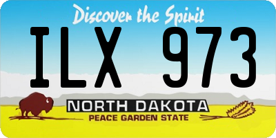ND license plate ILX973
