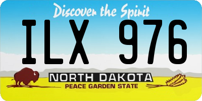 ND license plate ILX976