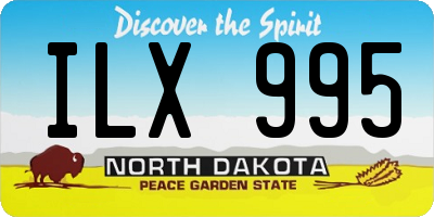 ND license plate ILX995