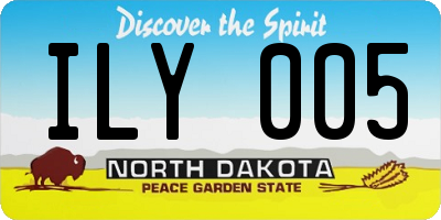 ND license plate ILY005