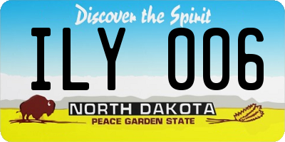 ND license plate ILY006