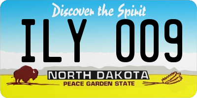 ND license plate ILY009