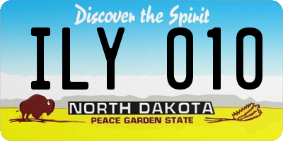 ND license plate ILY010