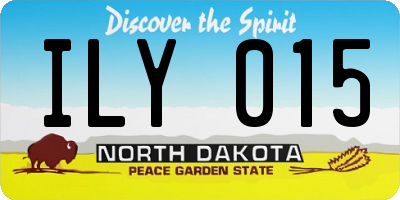 ND license plate ILY015