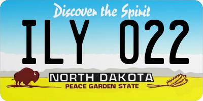 ND license plate ILY022