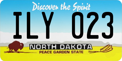 ND license plate ILY023