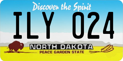 ND license plate ILY024
