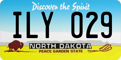 ND license plate ILY029