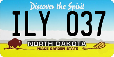 ND license plate ILY037