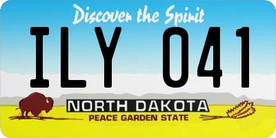 ND license plate ILY041