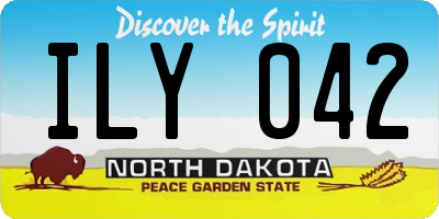 ND license plate ILY042