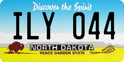 ND license plate ILY044