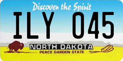 ND license plate ILY045