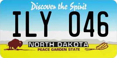 ND license plate ILY046
