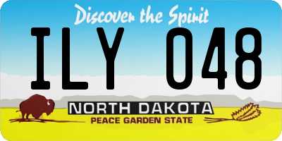 ND license plate ILY048