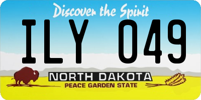 ND license plate ILY049