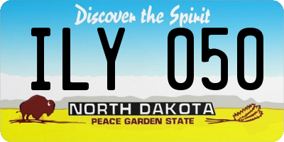 ND license plate ILY050