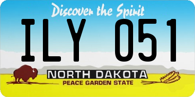 ND license plate ILY051