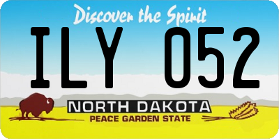 ND license plate ILY052