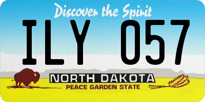 ND license plate ILY057