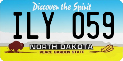 ND license plate ILY059