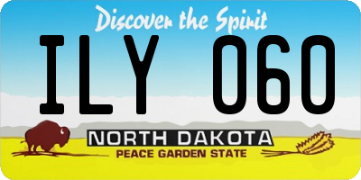 ND license plate ILY060