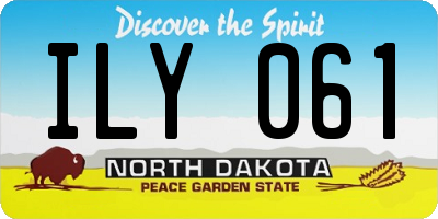 ND license plate ILY061