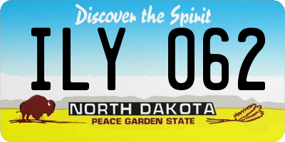 ND license plate ILY062