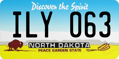 ND license plate ILY063