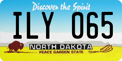 ND license plate ILY065