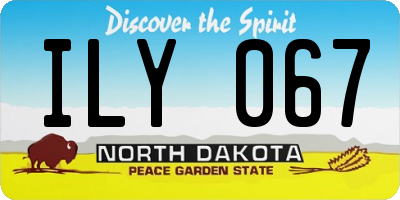 ND license plate ILY067